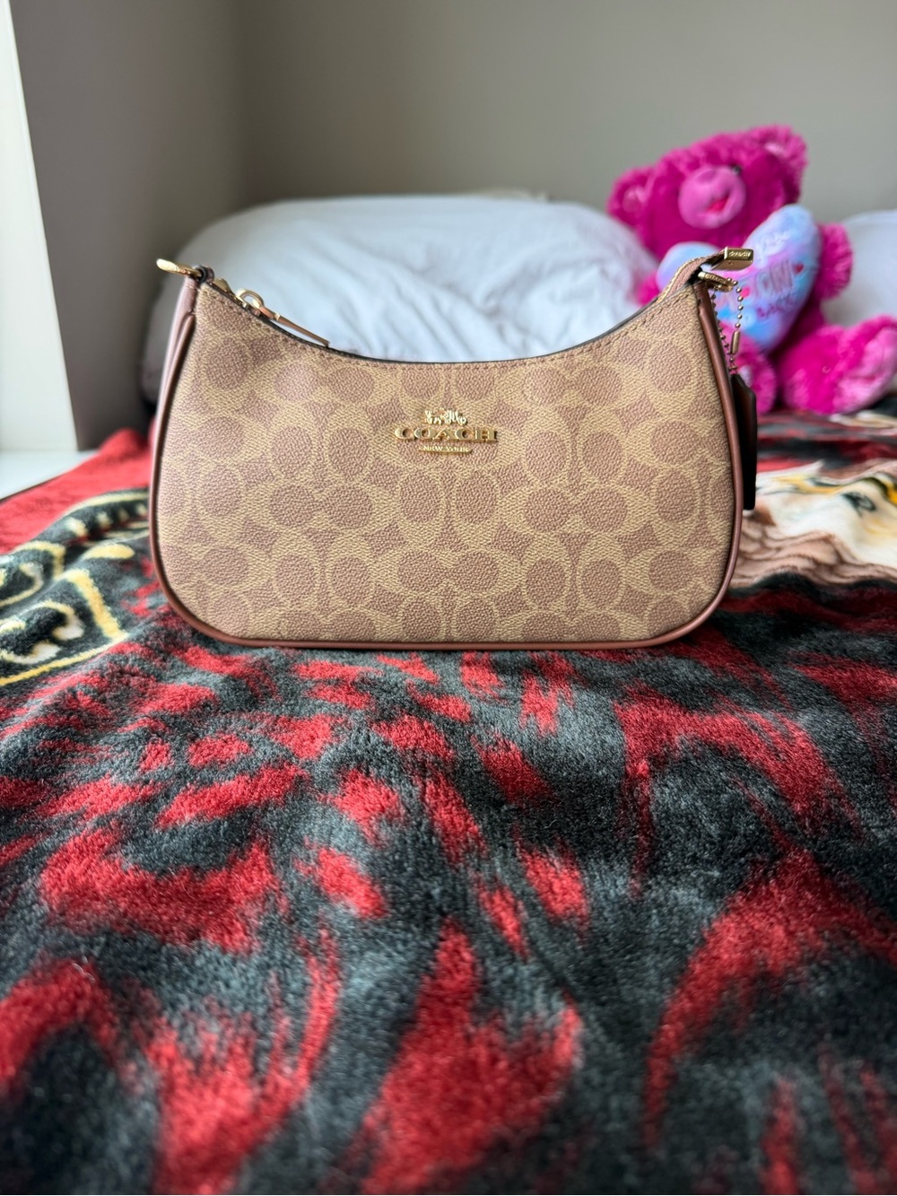 Coach Brown Signature Canvas Teri shoulder Bag - Picture 5 of 8